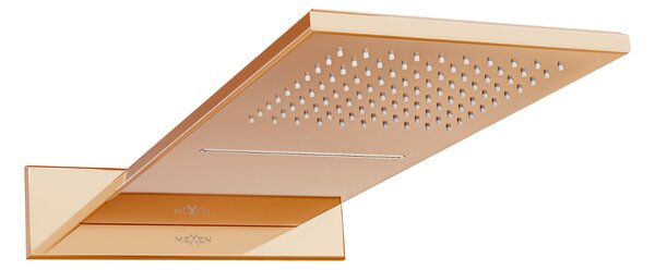 Mexen Waterfall soffione slim 50 x 22 cm, oro rosa - 79190-60