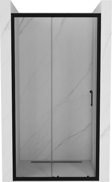 Mexen Apia porta doccia scorrevole 90 cm, trasparente, nero - 845-090-000-70-00