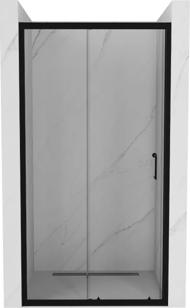 Mexen Apia porta doccia scorrevole 145 cm, trasparente, nero - 845-145-000-70-00