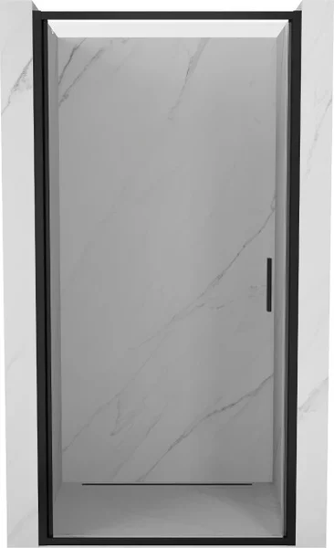 Mexen Exo porta doccia a battente 100 cm, trasparente, nero - 817-100-000-70-00