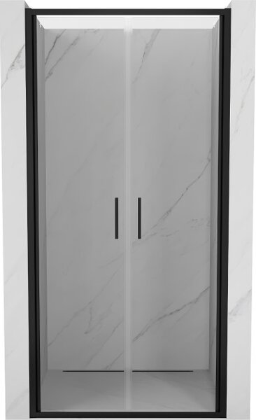 Mexen Exo porta doccia doppia battente 70 cm, trasparente, nero - 814-070-000-70-00