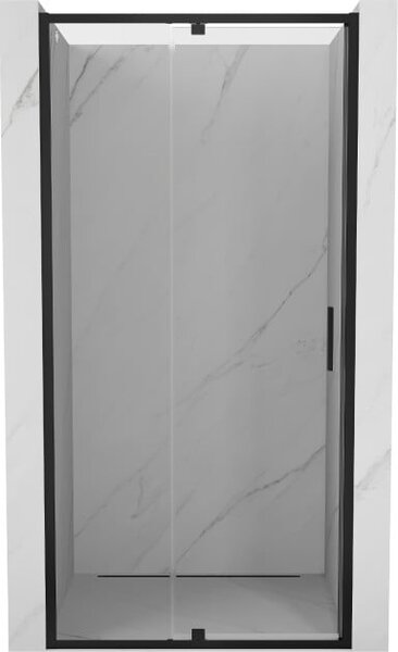 Mexen Exo porta doccia a battente 120 cm, trasparente, nero - 819-120-000-70-00