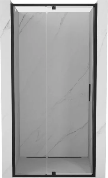 Mexen Exo porta doccia a battente 120 cm, trasparente, nero - 819-120-000-70-00