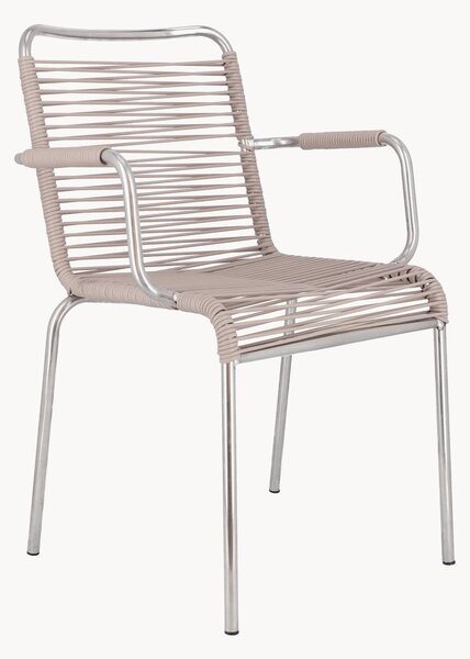 Set di 4 poltroncine da giardino fatte a mano Mya Spaghetti, impilabili