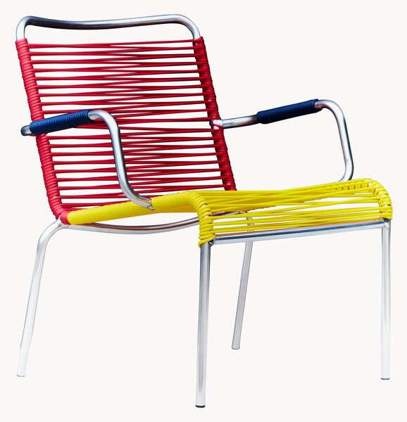 Set di 2 poltroncine da giardino fatte a mano Mya Spaghetti, impilabili