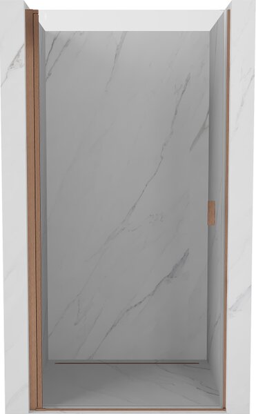 Mexen Mist-B porta doccia a battente 80 cm, trasparente, rame spazzolato - 8A2-080-000-65-00