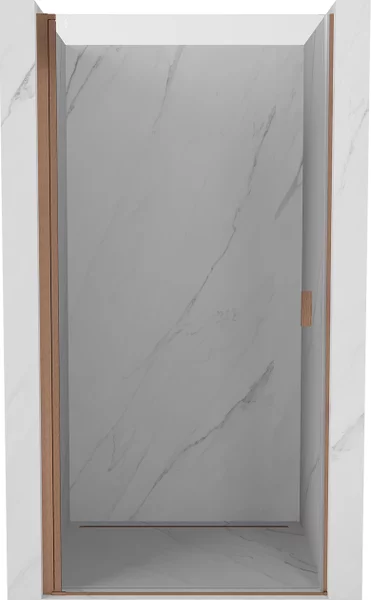 Mexen Mist-B porta doccia a battente 90 cm, trasparente, rame spazzolato - 8A2-090-000-65-00