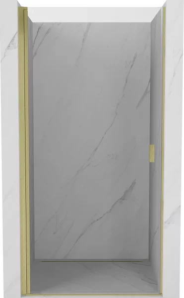 Mexen Mist-B porta doccia a battente 85 cm, trasparente, oro spazzolato - 8A2-085-000-55-00
