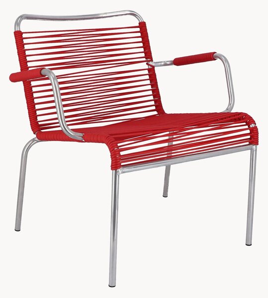 Set di 2 poltroncine da giardino fatte a mano Mya Spaghetti, impilabili