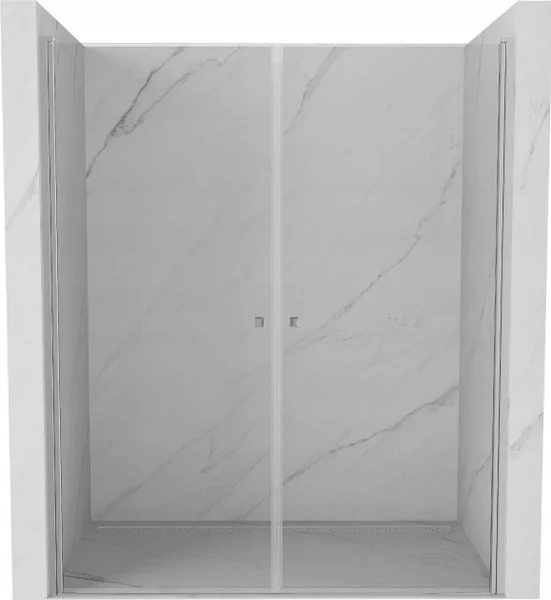 Mexen Pretoria Duo porta doccia a battente 140 cm, trasparente, cromo - 852-140-000-02-00