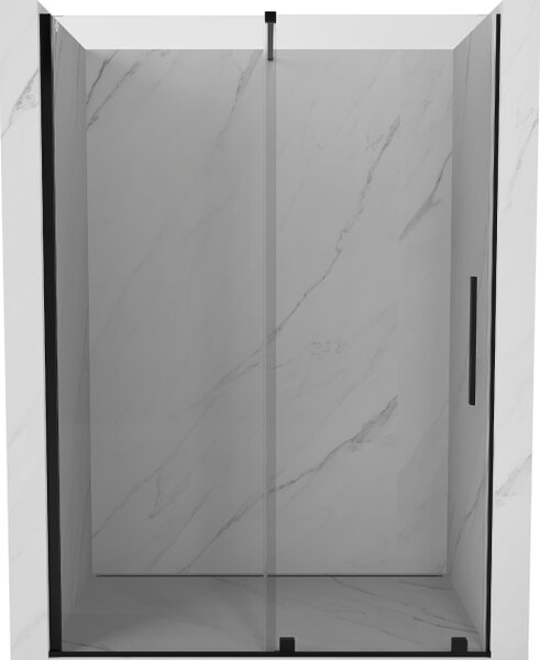 Mexen Velar porta doccia scorrevole 130 cm, trasparente, nero - 871-130-000-01-70