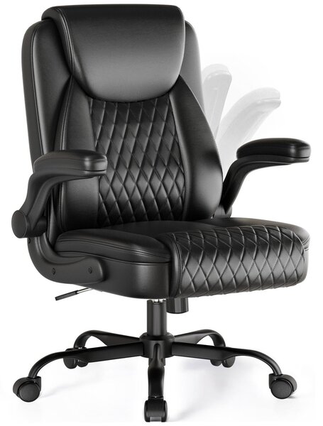 Sedia da ufficio GTPLAYER, ergonomica, sedia da scrivania, poltrona da ufficio per dirigenti con schienale alto, braccioli reclinabili, regolabile in altezza e con seduta extra larga