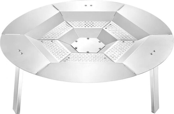 Distributore di calore in acciaio inox per ciotola di fuoco - Accessori per pozzi di fuoco - Dimensioni 685x254mm - Distributore di calore di alta qualità per ciotole di fuoco