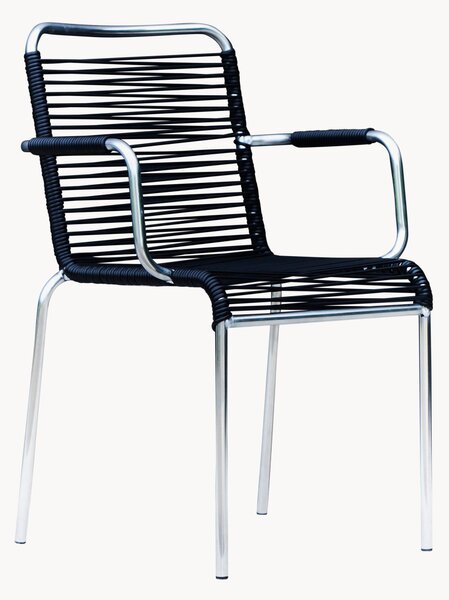 Set di 4 poltroncine da giardino fatte a mano Mya Spaghetti, impilabili