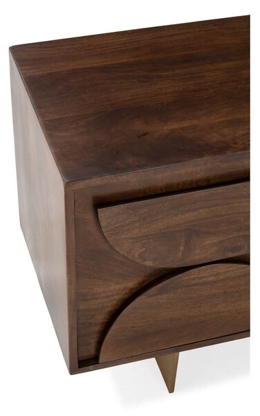 Mobile TV marrone in mango massiccio 145x55x40 cm Trisha – MOME