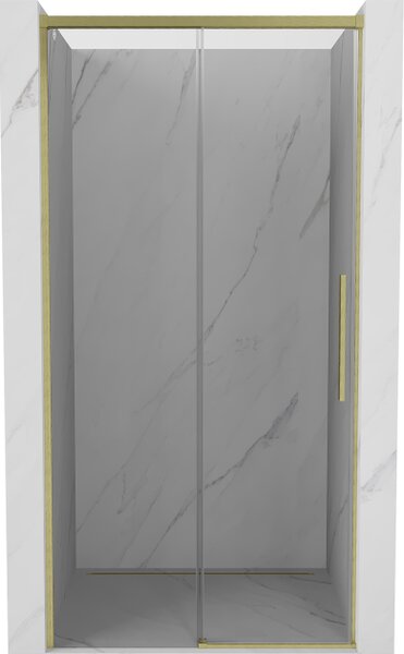 Mexen Rox porta doccia scorrevole 120 cm, trasparente, oro spazzolato - 8C2-120-000-55-00