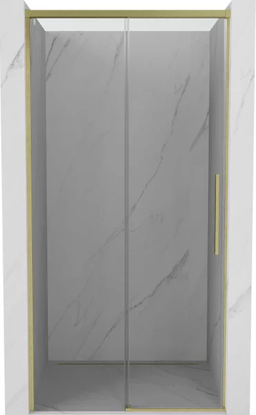 Mexen Rox porta doccia scorrevole 120 cm, trasparente, oro spazzolato - 8C2-120-000-55-00