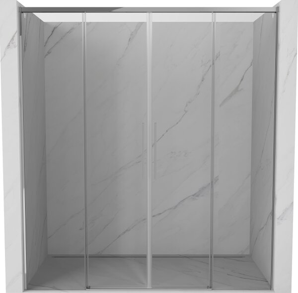 Mexen Rox Duo porta doccia scorrevole 180 cm, trasparente, cromo - 8C2-180-002-01-00