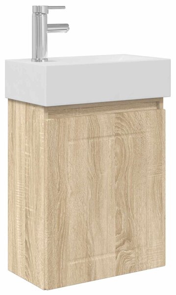 Mobile bagno con rubinetto Rovere Sonoma 45,5 x 25,5 x 84 cm