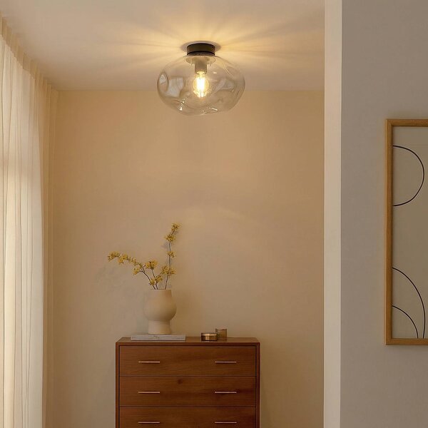 Plafoniera soffitto Lelia Lindby, dimmerabile, Alluminio / Grigio / Zincato, Soggiorno / Sala da pranzo, Metallo, Design, Plafoniera