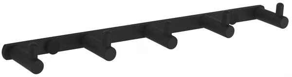 Mexen gancio per asciugamano con cinque supporti, nero - 709165-70