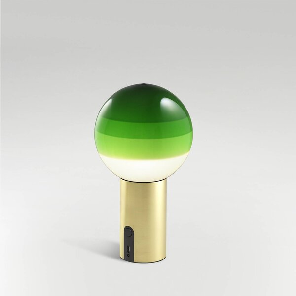 MARSET Lampada da tavolo di design Dipping Light, dimmerabile, Verde, Soggiorno / Sala da pranzo, Vetro, Design, Lampada da tavolo