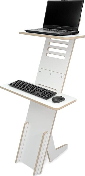 Scrivania in piedi CAWI, scrivania in piedi, tavolo in piedi, scrivania in legno in piedi, estensione della scrivania in piedi, supporto per laptop, scrivania in piedi, leggio, fabbricare