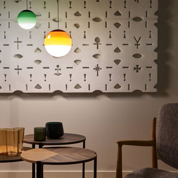 MARSET Lampada a sospensione Dipping Light, dimmerabile, Verde, Soggiorno / Sala da pranzo, Vetro, Design, Lampada a sospensione