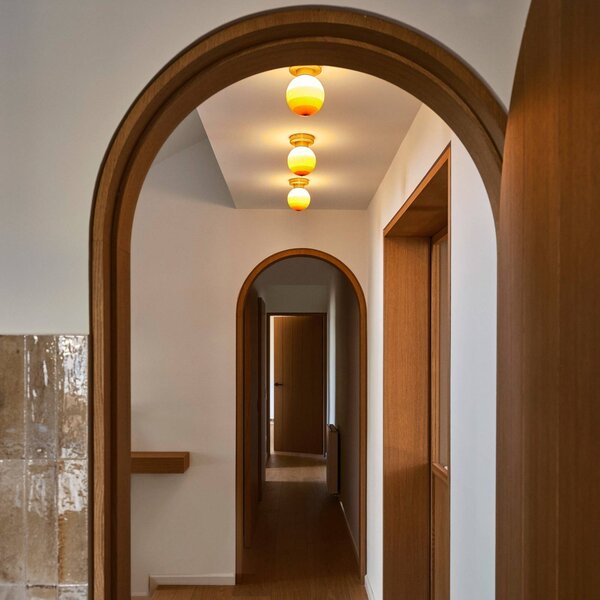 MARSET Applique da parete di design Dipping Light A2, dimmerabile, Ottone / Oro, Soggiorno / Sala da pranzo, Metallo, Design, Applique