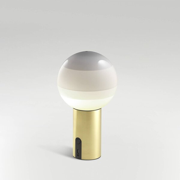 MARSET Lampada da tavolo di design Dipping Light, dimmerabile, Bianco / Opale, Soggiorno / Sala da pranzo, Vetro, Design, Lampada da tavolo