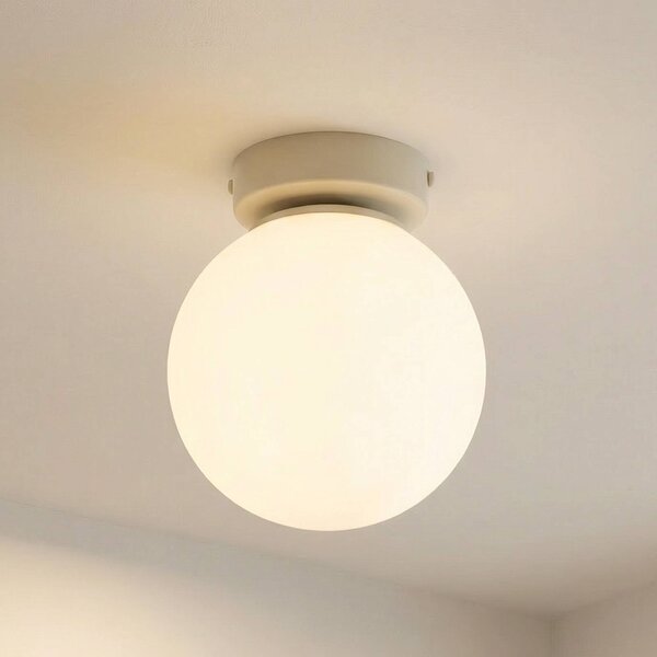 Plafoniera soffitto Moonlight HELAM, dimmerabile, Bianco / Opale, Soggiorno / Sala da pranzo, Vetro, Moderno, Plafoniera