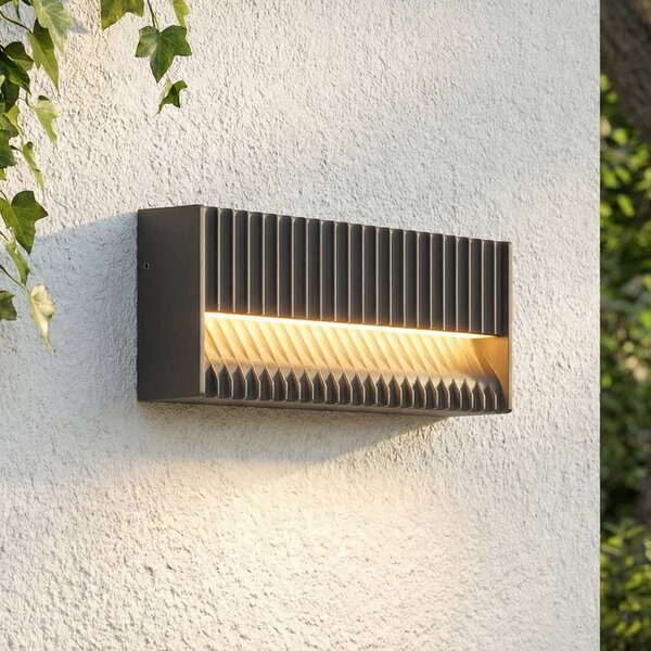 Applique da esterni a LED Tavion Lucande, Nero, Alluminio, Moderno, Applique LED da esterni