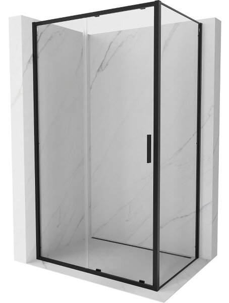 Mexen Exo cabina doccia scorrevole 100 x 80 cm, trasparente, nero - 8151-100-080-70-00