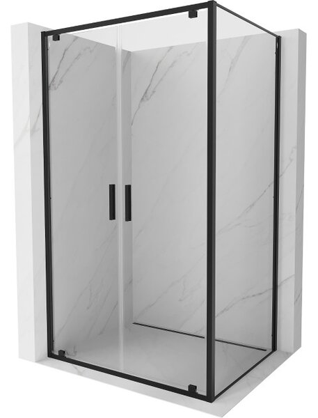 Mexen Exo cabina doccia ad anta ribaltabile 80 x 100 cm, trasparente, nera - 8182-080-100-70-00