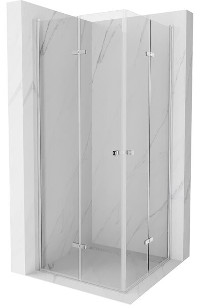 Mexen Lima Duo cabina doccia pieghevole 90 x 90 cm, trasparente, cromo - 856-090-090-02-00