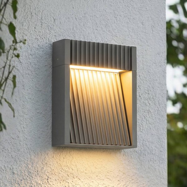 Applique da esterni a LED Tavion Lucande, Nero, Alluminio, Moderno, Applique LED da esterni