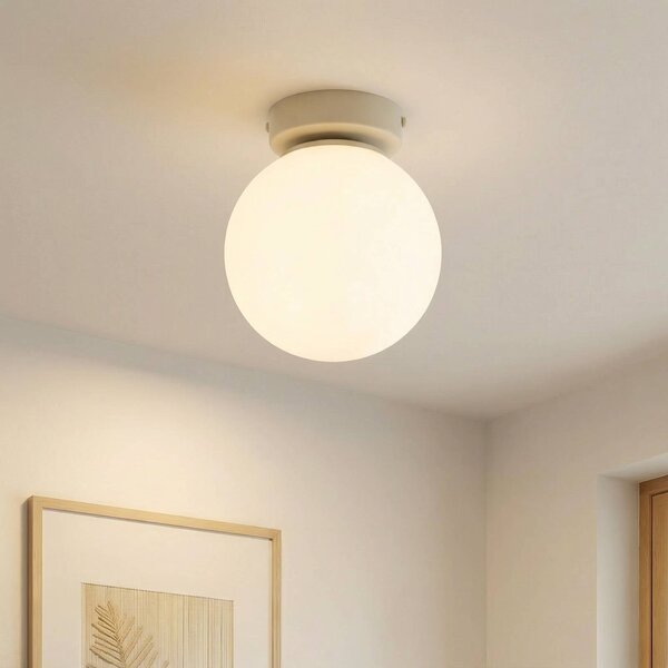 Plafoniera soffitto Moonlight HELAM, dimmerabile, Bianco / Opale, Soggiorno / Sala da pranzo, Vetro, Moderno, Plafoniera