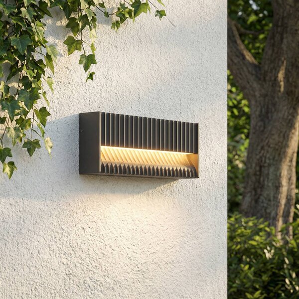 Applique da esterni a LED Tavion Lucande, Nero, Alluminio, Moderno, Applique LED da esterni