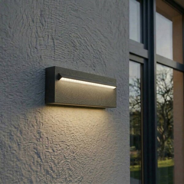Applique da esterni a LED Joril Lucande, Nero, Alluminio, Moderno, Applique LED da esterni