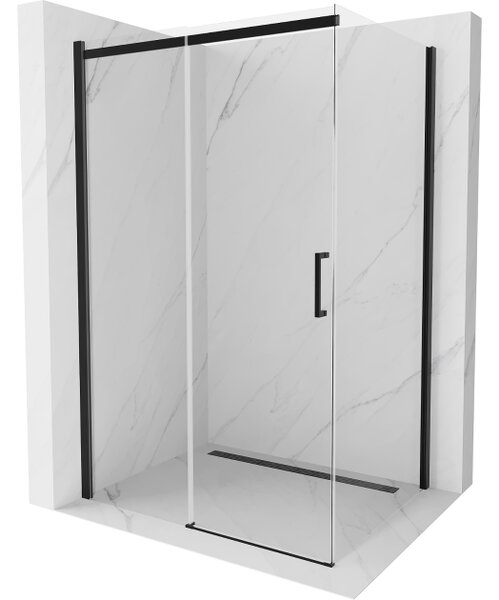 Mexen Omega cabina doccia scorrevole 100 x 70 cm, trasparente, nera - 825-100-070-70-00