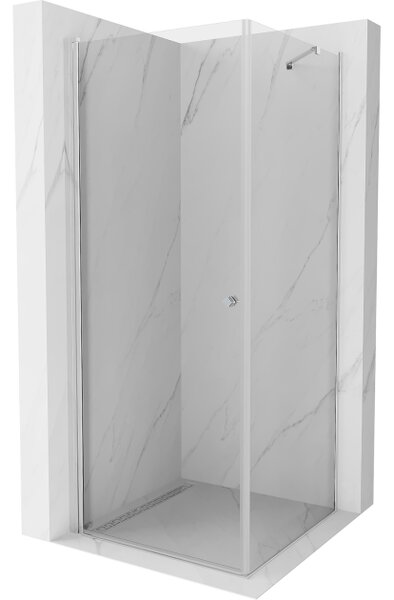 Mexen Pretoria cabina doccia battente 80 x 80 cm, trasparente, cromo - 852-080-080-01-00