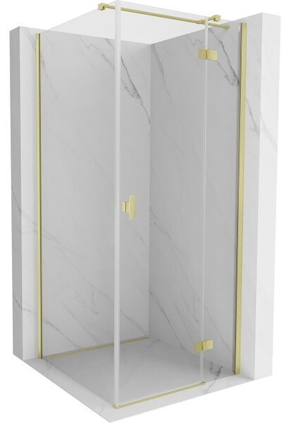 Mexen Mist-H T cabina doccia ad anta destra 90 x 90 cm, trasparente, oro spazzolato - 8A5T-090-090-55-00-P