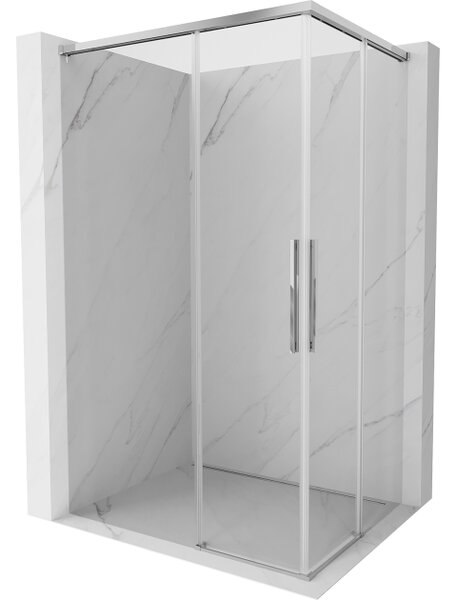 Mexen Rox Duo cabina doccia scorrevole 100 x 90 cm, trasparente, cromo - 8C2D-100-090-01-00