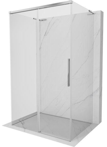 Mexen Rox-3S L cabina doccia a 3 lati scorrevole 90 x 70 cm, trasparente, cromo - 8C2L-090-070-01-00-3S