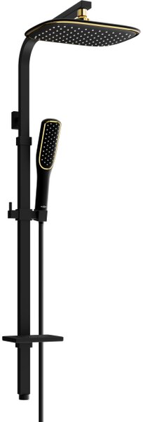 Mexen Q49 colonna doccia nera/oro - 798494995-75