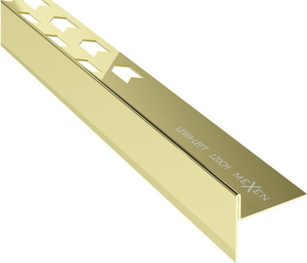 Mexen Line-B battiscopa inclinato 120 cm sinistra, dorato - 185001120L