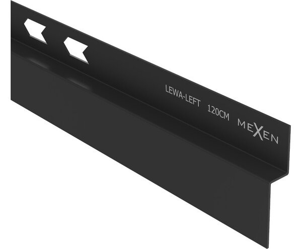 Mexen Line-B soglia inclinata da parete 120 cm sinistra, nera - 187002120L