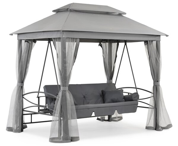 Nice Premium Garden Point altalena da giardino in metallo grigio