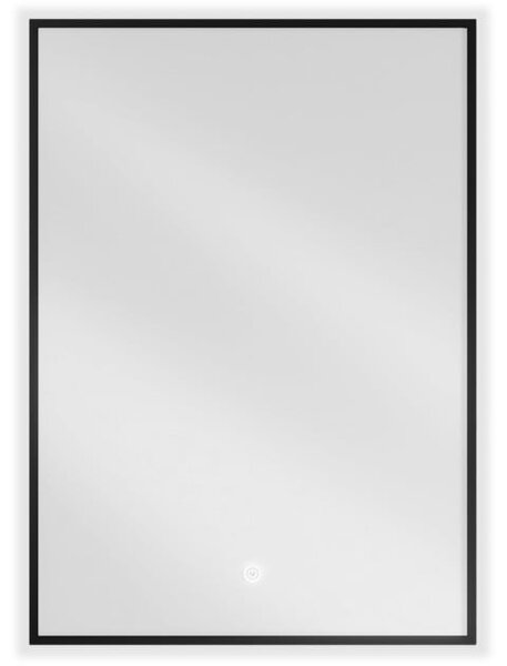 Mexen Erma specchio da bagno retroilluminato 50 x 70 cm, LED 6000K, anti-appannamento, cornice nera - 9814-050-070-611-70
