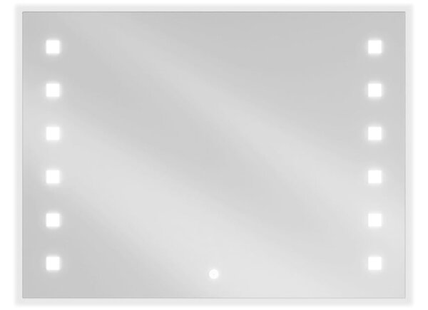 Mexen Ner specchio da bagno retroilluminato 80 x 60 cm, LED 6000K, antiappannamento - 9809-080-060-611-00